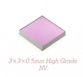 3×3×0.5mm High Grade NV Center CVD Diamond <100> | DNVB14 Equivalent Grade