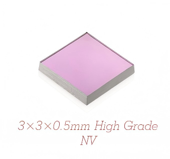 3×3×0.5mm High Grade NV Center CVD Diamond <100> | DNVB14 Equivalent Grade